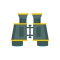 Binoculars icon, flat style Royalty Free Stock Photo