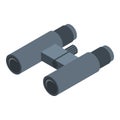 Binoculars icon, isometric style Royalty Free Stock Photo