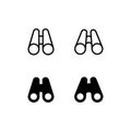 Binoculars Icon Logo Vector Symbol Isolated on White Background