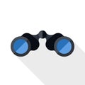 Binoculars icon with long shadow Royalty Free Stock Photo