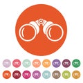 The binoculars icon. Search symbol. Flat