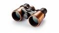 Binoculars isolated on white background. Generative AI Royalty Free Stock Photo