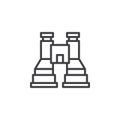 Binoculars line icon