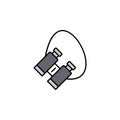 binoculars line icon. Element of jungle for mobile concept and web apps illustration. Thin line Royalty Free Stock Photo