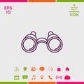 Binoculars line icon