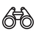 Binoculars line icon. Exploration or optical equipment vector illustration Royalty Free Stock Photo