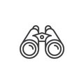 Binoculars line icon, outline vector sign Royalty Free Stock Photo