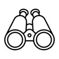 Binoculars line icon vector illustration Royalty Free Stock Photo
