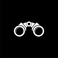 Binoculars logo, Binocular icon on dark background