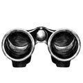 Binoculars marching symmetrical sketch vector Royalty Free Stock Photo