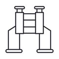 Binoculars military force line and fill style icon Royalty Free Stock Photo
