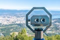 Binoculars on the Mountain Saleve Royalty Free Stock Photo