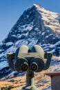 Binoculars in North Eiger face Royalty Free Stock Photo