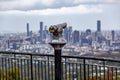 Binoculars overlooking the Brisbane city.