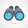 Colored binoculars trendy symbol. Vector illustration Royalty Free Stock Photo