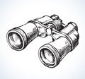 Binoculars. Vector drawing