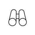 Binoculars Vector Icon, Outline style, isolated on white Background.