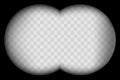 Binoculars view, viewfinder frame. Optical binocular aim sight and telescope zoom. Sight view of lookout. Point of view