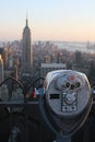 Binoculars viewing Empire State Building