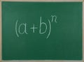 Binomial theorem in mathematics Royalty Free Stock Photo