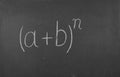 Binomial theorem in mathematics Royalty Free Stock Photo