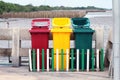 Trash can, Bins, Trash beach, Barrel plastic bin Sort waste, Recycle Royalty Free Stock Photo