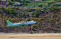 Binter Airlines ATR 42/72 EC-KGL Turbo Prop Aircraft taking off at Madeira Airport.