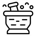 Bio bowl icon outline vector. Futuristic research