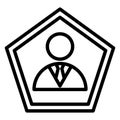 Bio, businessman Vector Icon which can easily modify Royalty Free Stock Photo