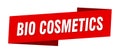 bio cosmetics banner template. ribbon label sign. sticker Royalty Free Stock Photo
