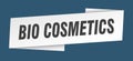 bio cosmetics banner template. ribbon label sign. sticker Royalty Free Stock Photo
