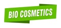 bio cosmetics banner template. ribbon label sign. sticker Royalty Free Stock Photo