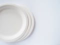 Bio degradable plate on white background