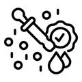 Bio dropper icon outline vector. Hall event