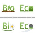 Bio & Eco Headline Logos Royalty Free Stock Photo