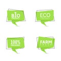 Bio and Eco products labels Royalty Free Stock Photo