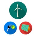 Bio and ecology flat icons in set collection for design. An ecologically pure product vector symbol stock web