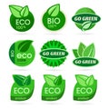 Bio - Ecology - Green icon set Royalty Free Stock Photo