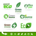 Bio - Ecology - Green icon set Royalty Free Stock Photo