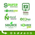 Bio - Ecology - Green icon set Royalty Free Stock Photo