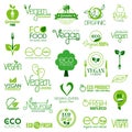 Bio, Ecology, Organic logos and icons, labels, tags. Royalty Free Stock Photo