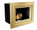 Bio fireplace gold frame Royalty Free Stock Photo