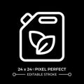 Bio fuel line ui icon isolated on black