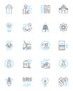 Bio fuel linear icons set. Ethanol, Biodiesel, Algae, Biomass, Renewable, Sustainable, Crop line vector and concept