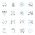 Bio fuel linear icons set. Ethanol, Biodiesel, Algae, Biomass, Renewable, Sustainable, Crop line vector and concept Royalty Free Stock Photo