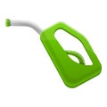 Bio fuel pistol fill icon, cartoon style