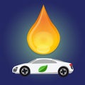 Bio fuels ethanol green energy alternative oil gasoline car efficient fuel gas consumption droplet water drop Royalty Free Stock Photo