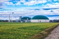 Bio gas plant in a field / GERMANY Royalty Free Stock Photo