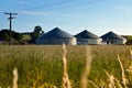 Bio gas plant in a field Royalty Free Stock Photo