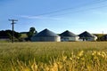 Bio gas plant in a field Royalty Free Stock Photo